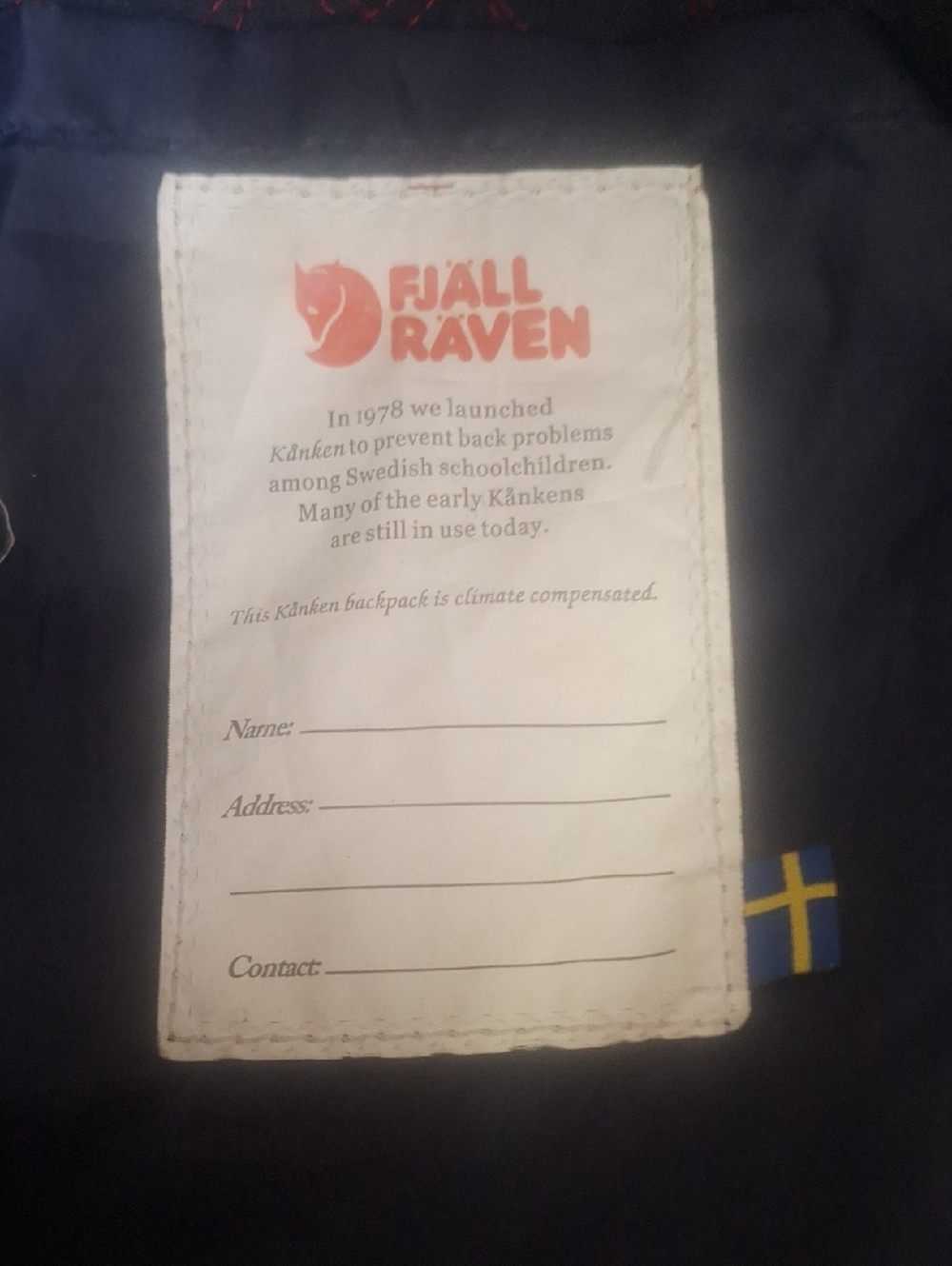 Fjällräven Kaken Mini Backpack | Blue Red - Picture 8 of 9